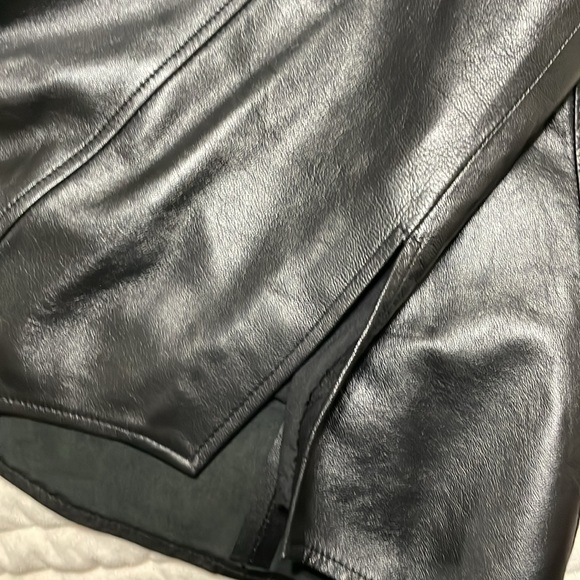 Antonio Melani Women's Leather Short Sleeve Dress - Picture 7 of 8